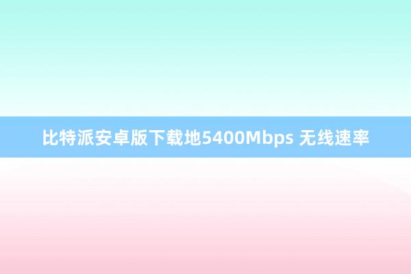 比特派安卓版下载地5400Mbps 无线速率