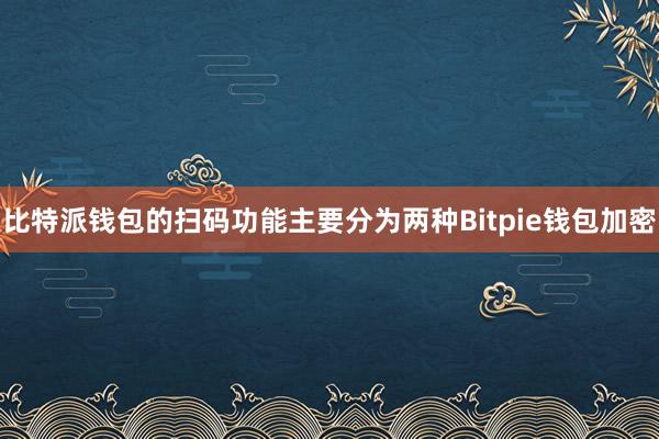 比特派钱包的扫码功能主要分为两种Bitpie钱包加密