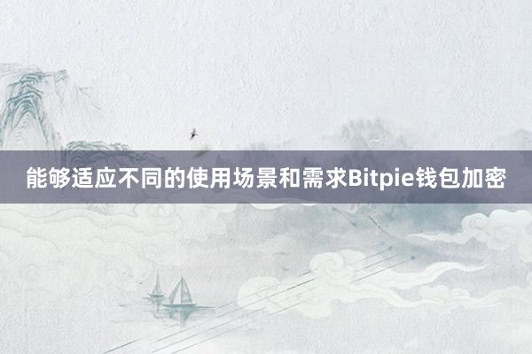 能够适应不同的使用场景和需求Bitpie钱包加密