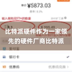 比特派硬件作为一家领先的硬件厂商比特派