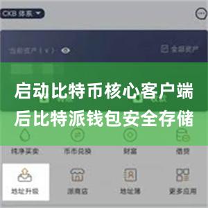 启动比特币核心客户端后比特派钱包安全存储