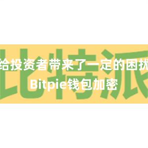 给投资者带来了一定的困扰Bitpie钱包加密