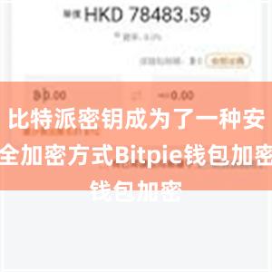 比特派密钥成为了一种安全加密方式Bitpie钱包加密